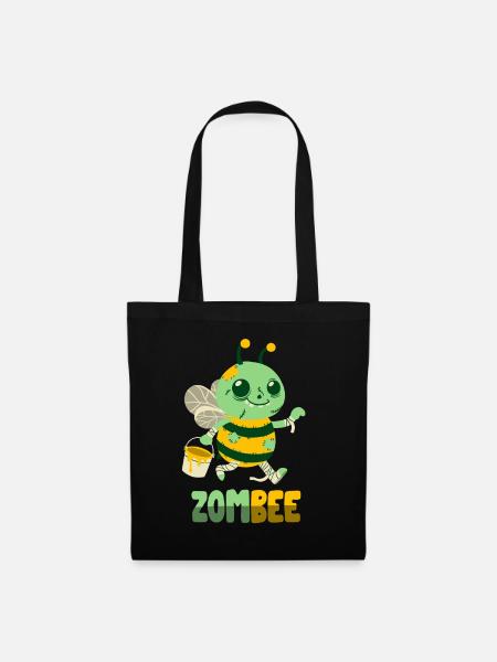 Zombie-Biene: Zombee - Stoffbeutel - Schwarz