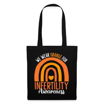 Orange Infertility Awareness One In Eight IVF - Tote Bag - black - Front