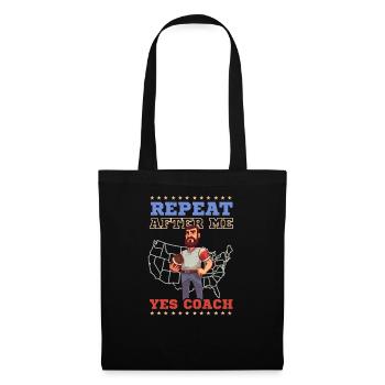 4th Of July Football Coach Repeat Yes Coach - Tote Bag - black - Front