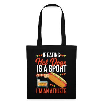 Hot-dog adulte si manger des hot-dogs - Sac en tissu - noir - Devant