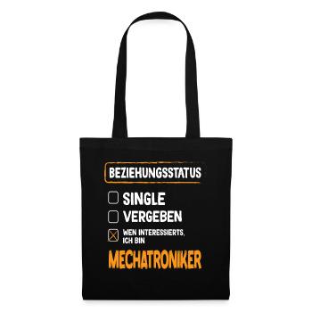 Mechatroniker Beziehungsstatus Mechatroniker - Stoffbeutel - Schwarz - Vorne