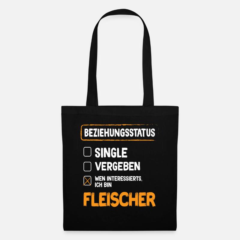 Fleischer Beziehungsstatus Fleischer Metzger - Stoffbeutel - Schwarz
