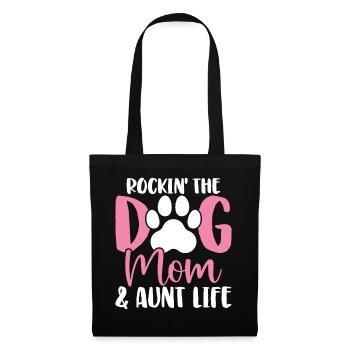 Rockin Le Chien Maman Et Tante Vie Drôles Chiens - Sac en tissu - noir - Devant