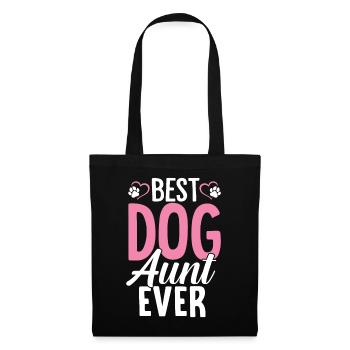 Meilleur chien tante de tous les temps Drôle de chiens Puppy Paw Tante Vibes - Sac en tissu - noir - Devant
