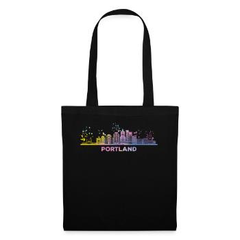Portlander Skyline Portland - Stoffbeutel - Schwarz - Vorne