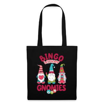 Bingo Mit Meinen Gnomies Lustiges Bingo - Stoffbeutel - Schwarz - Vorne