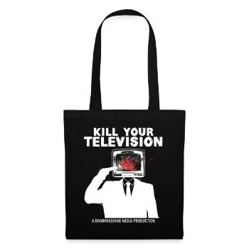 Brainwashing Kill your TV Fake News Portest - Tote Bag - black - Front