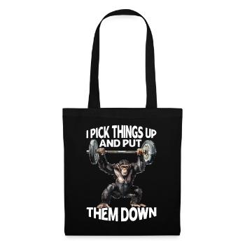 Je ramasse des choses et les pose 42 - Sac en tissu - noir - Devant