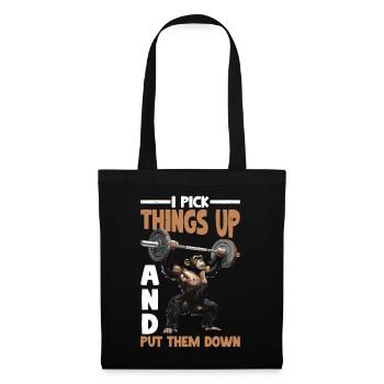 Je ramasse des choses et les pose 41 - Sac en tissu - noir - Devant