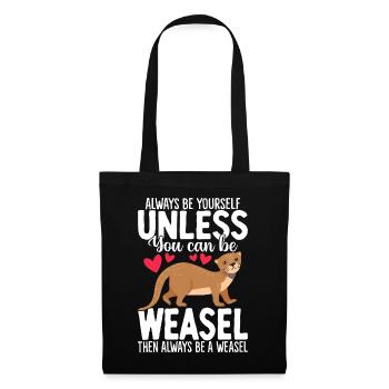 Funny Weasel Pet Ferret Paws Stoat Ermine - Tote Bag - black - Front