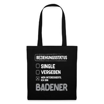 Badener Beziehungsstatus Badener Baden - Stoffbeutel - Schwarz - Vorne