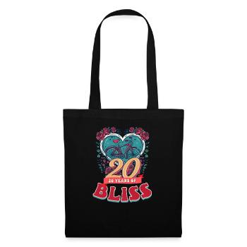 20 ans 20 ans de bonheur - Sac en tissu - noir - Devant