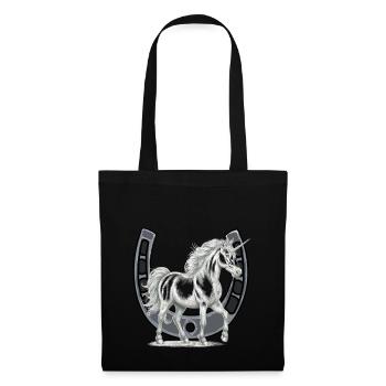 Horseshoe Unicorn Unicorns Horse Horses - Tote Bag - black - Front