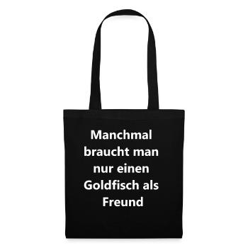 Goldiger Begleiter - Stoffbeutel - Schwarz - Vorne