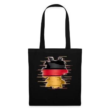 Allemagne Allemagne Allemand GER Almanya Alemania - Sac en tissu - noir - Devant