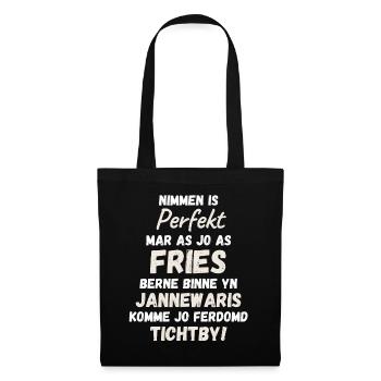 Né en Frise en janvier chemise d’anniversaire - Sac en tissu - noir - Devant