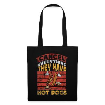 Hot Dog Adulte Vintage Annuler - Sac en tissu - noir - Devant