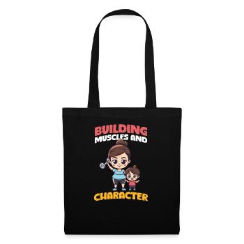 Bodybuilding Mom Building Muscles and Character - Tote Bag - black - Front