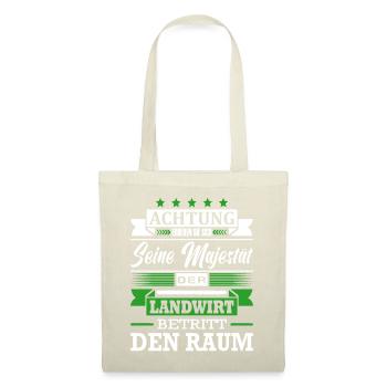 Achtung Seine Majestät Der Landwirt Bauer - Stoffbeutel - Natur - Vorne
