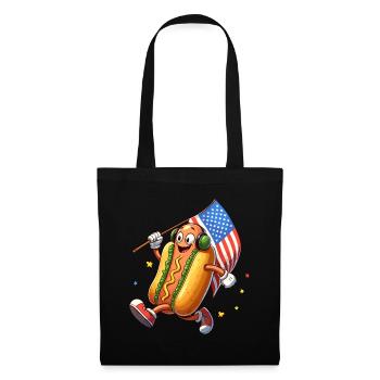 Hot Dog National Hot Dog Day America USA Funny - Tote Bag - black - Front