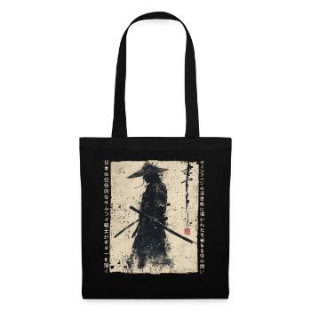 Samurai Fighter - Japanese Ukiyo-e Artwork - Tote Bag - black - Front