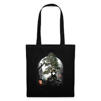 Conte de fées de la forêt personnage de conte de fées nains gnomes gnome sorcier - Sac en tissu - noir - Devant