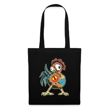 Poulet Coq Paix Réveil Paix Paix Paix Mondiale - Sac en tissu - noir - Devant