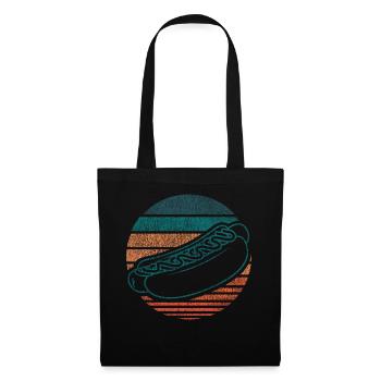 Hot Dog Adulte Rétro Vintage - Sac en tissu - noir - Devant