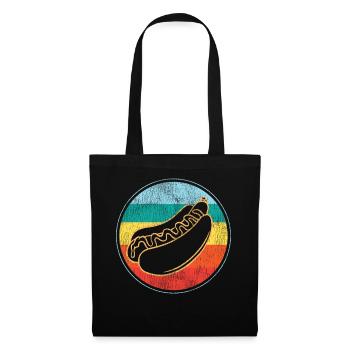 Hot Dog Adulte Vintage Rétro - Sac en tissu - noir - Devant