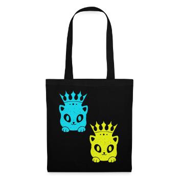 Chat Chats Rétro 80's Vintage 90's - Sac en tissu - noir - Devant