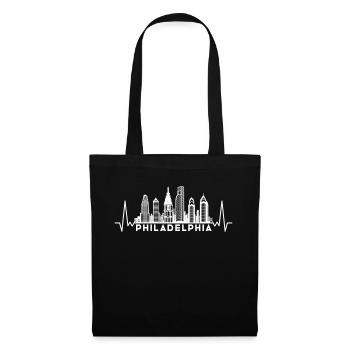 Heartbeat Skyline USA Philadelphia - Tote Bag - black - Front