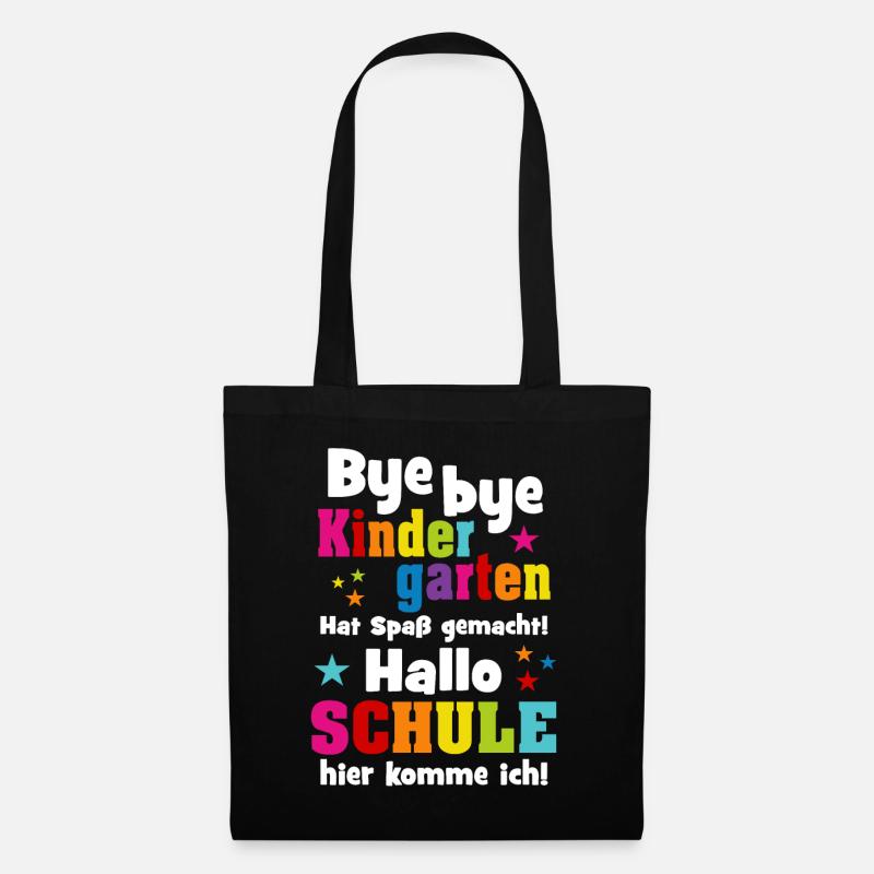 Kindergarten Einschulung Schulkind Schule Geschenk - Stoffbeutel - Schwarz
