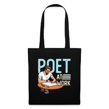 Amateur de poésie Poète au travail Rat de bibliothèque Poésie Écriture - Sac en tissu - noir - Devant