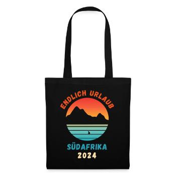 Südafrika Urlaub 2024 Idee - Stoffbeutel - Schwarz - Vorne
