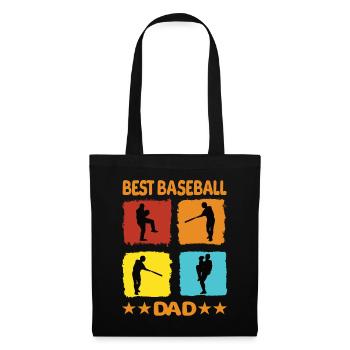 Best Baseball Dad - Stoffbeutel - Schwarz - Vorne
