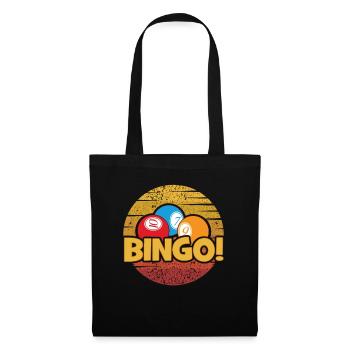 Retro Professional Caller Daubers Bingo Lover - Stoffbeutel - Schwarz - Vorne