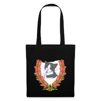Cat Cats Kitten Sleeping Child - Tote Bag - black - Front