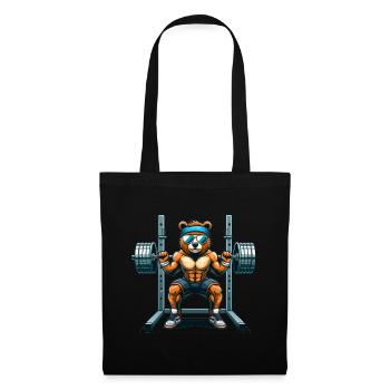 Strong Bear Squatting in the Gym - Tote Bag - black - Front
