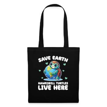 Les tortues imbriquées de Save the Earth sont vivantes - Sac en tissu - noir - Devant
