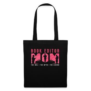 Book Editor Mom The Idol The Myth English Teacher - Stoffbeutel - Schwarz - Vorne