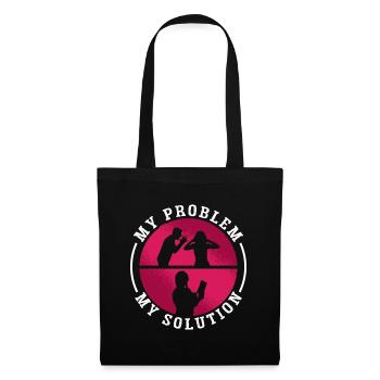 Éditeur de livres Mon problème Mon pictogramme Maman Papa Éditeur - Sac en tissu - noir - Devant