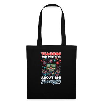 Enseignante de maternelle Tiny Patriots Big Freedoms - Sac en tissu - noir - Devant