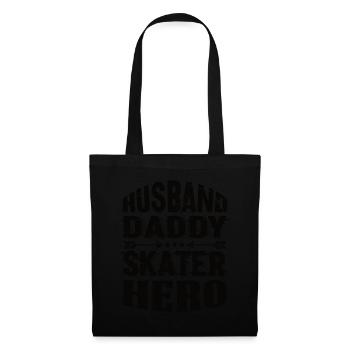 Mari Papa Skateur Héros - Sac en tissu - noir - Devant