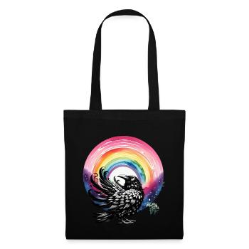 Corbeaux arc-en-ciel Corbeaux Corbeau Printemps corbeau - Sac en tissu - noir - Devant
