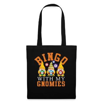 Bingo Mit Meinen Gnomies Lustiges Bingo - Stoffbeutel - Schwarz - Vorne