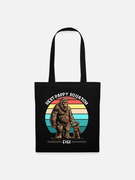 Best Pappy Squatch Ever - Stoffbeutel - Schwarz