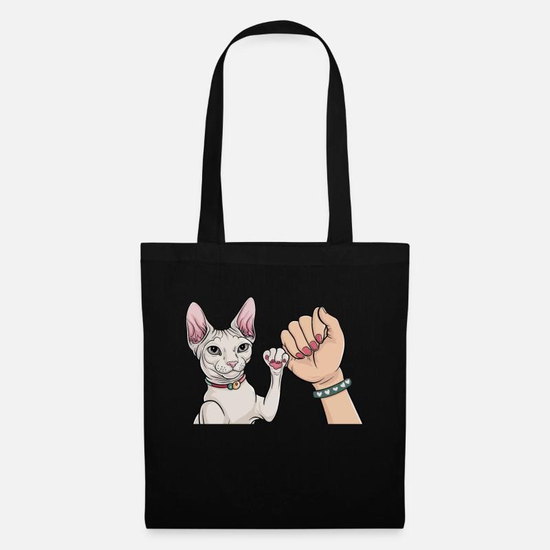 Sphynx Mama Kätzchen Mama Lustige haarlose Katze Sphynx - Stoffbeutel - Schwarz