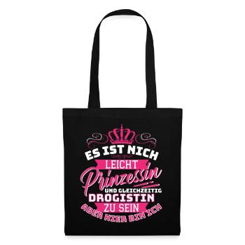 PRINCESSE ET PHARMACIENNE - PAS FACILE, MAIS ICI - Sac en tissu - noir - Devant