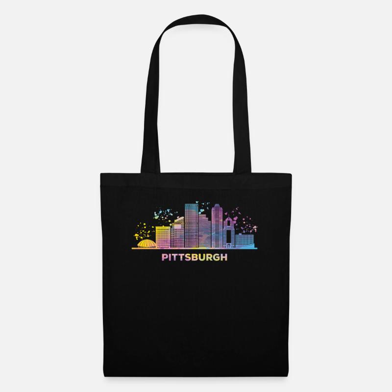 Pittsburgher Skyline Pittsburgh - Stoffbeutel - Schwarz