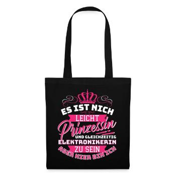 Princesse et technicien en électronique - Le drôle - Sac en tissu - noir - Devant